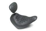 Mustang 18-21 Harley Low Rider, Sport Glide Wide Tripper Solo Seat w/DBR Diamond Stitch - Black - 83043