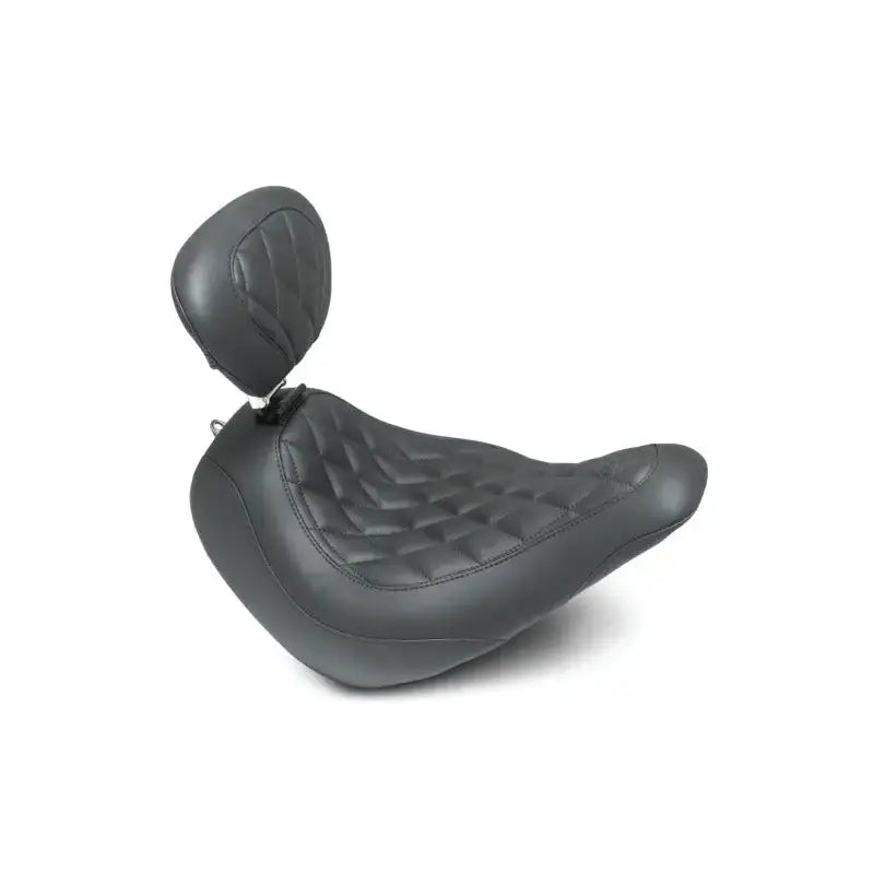 Mustang 18-21 Harley Low Rider, Sport Glide Wide Tripper Solo Seat w/DBR Diamond Stitch - Black - 83043