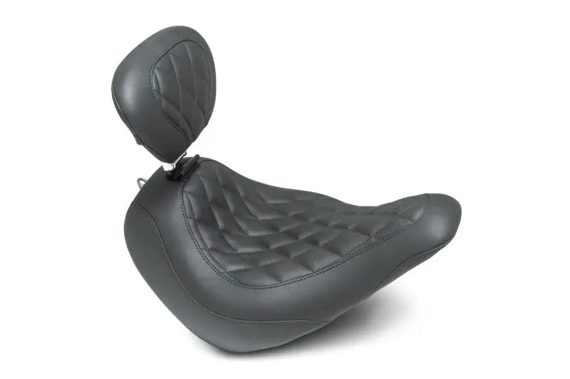 Mustang 18-21 Harley Low Rider, Sport Glide Wide Tripper Solo Seat w/DBR Diamond Stitch - Black - 83043