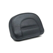 Black leather sissy bar pad for Softail Slim Harley motorcycle backrest upgrade