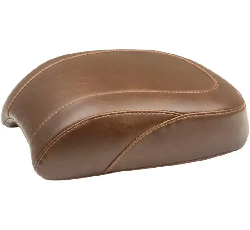 Brown leather passenger seat for Harley Softail Slim Wide Tripper bike