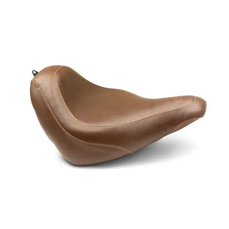 Brown leather motorcycle seat for Harley Street Bob Street Bob Mustang 18-21