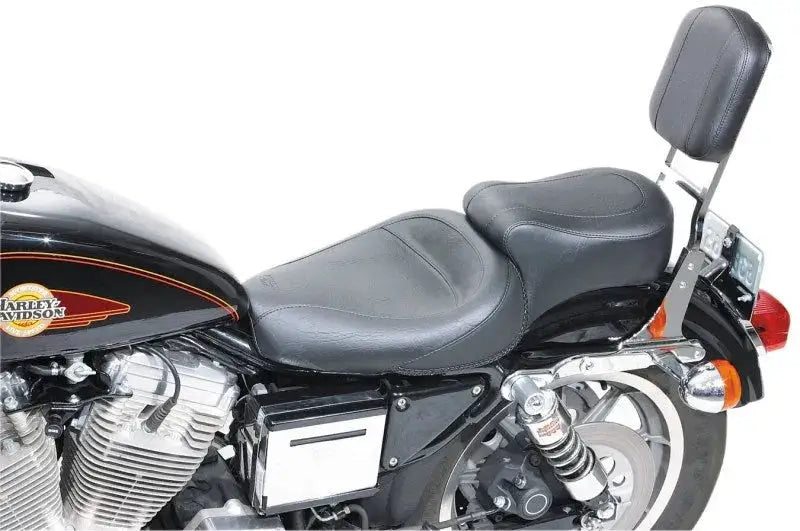 Mustang 82-03 Harley Sportster Standard Touring 1PC Seat - Black - Seats