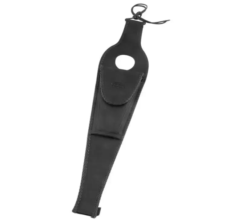 Black leather Harley Sportster tank bib with pouch for Harley Sportster tanks