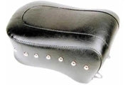 Black studded motorcycle backrest for Harley Dyna, Dyna Standard Touring passenger seat