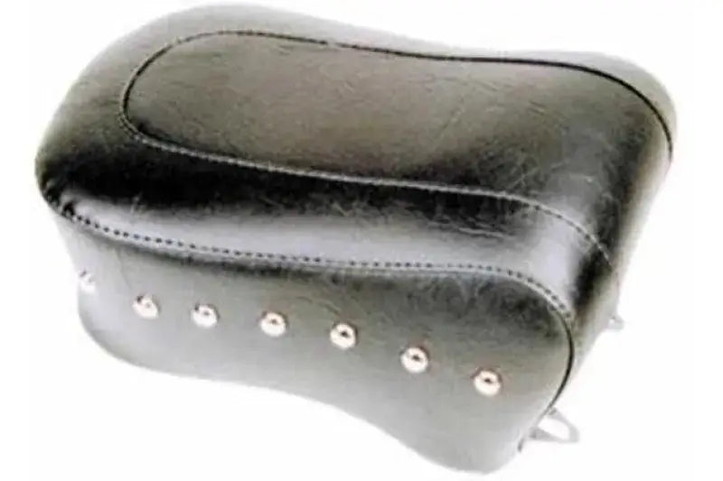 Black studded motorcycle backrest for Harley Dyna, Dyna Standard Touring passenger seat