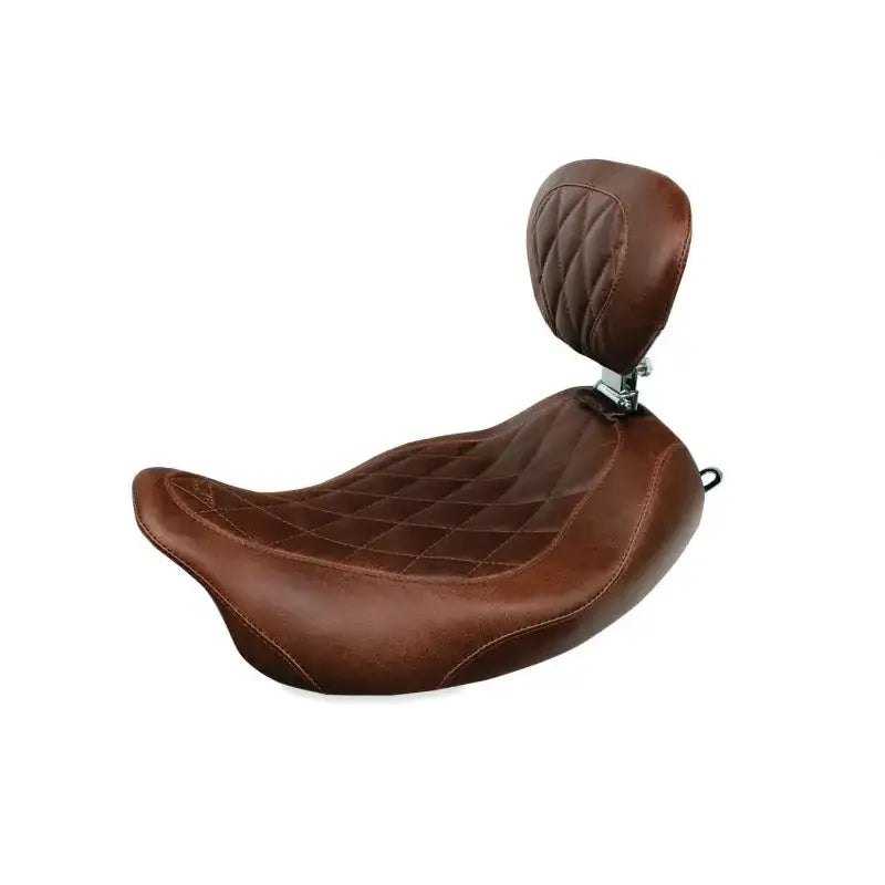 Mustang 97-07 Harley Rd King,06-07 Str Glide,00-05 Eagle Wide Tripper Solo Seat - Brown - 79811