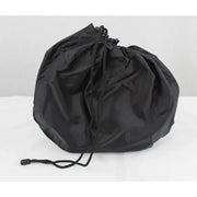 Black drawstring bag with Mustang Harley Rain Covers and rain covers for Harley motos