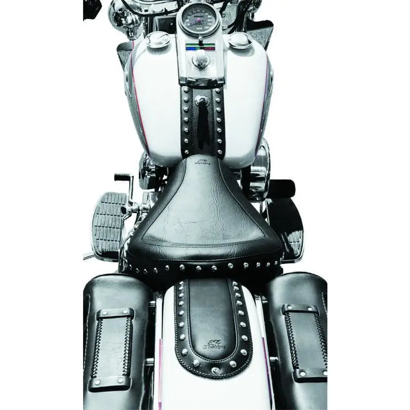 Mustang Motorcycle 79429 Mustang 04-21 Harley Sportster 4.5 Wide Touring Solo Seat w/Driver Backrest - Black