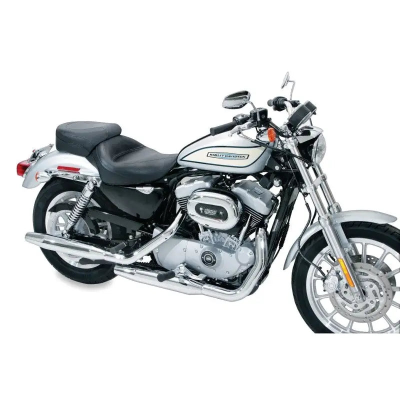 Mustang Motorcycle 79429 Mustang 04-21 Harley Sportster 4.5 Wide Touring Solo Seat w/Driver Backrest - Black