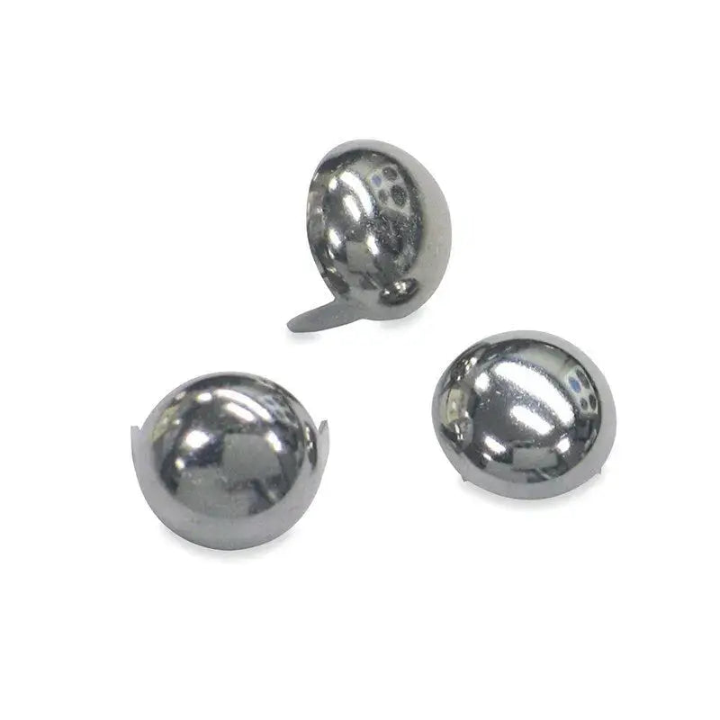 Shiny silver Mustang Studs with chrome finish for RV parts & accessories