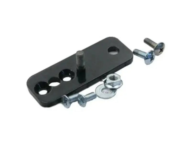 Black metal mounting plate with hardware for Mustang Universal Cyclone Kit