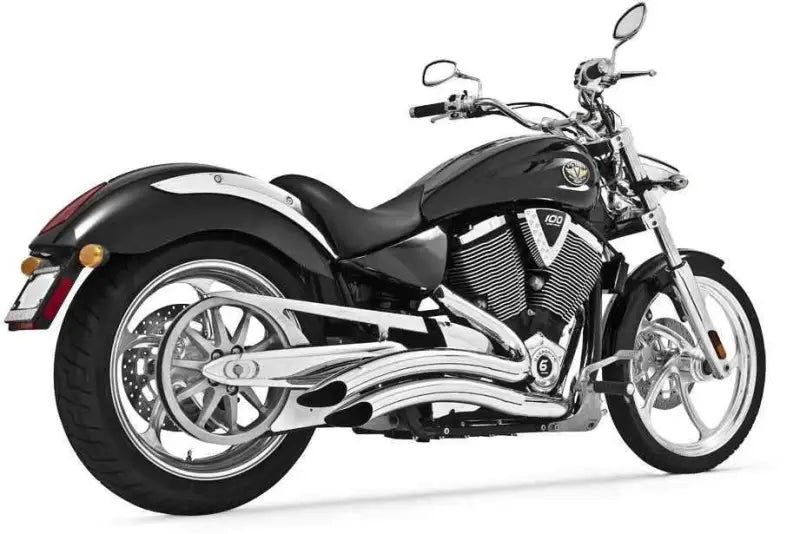 MV00013 Racing True Duals 4" Chrome W/Chrome Tips