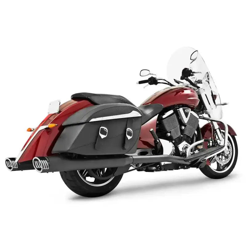 MV00018 Duals W/4" Muffler Black Cross Co Tour Crossroads Le