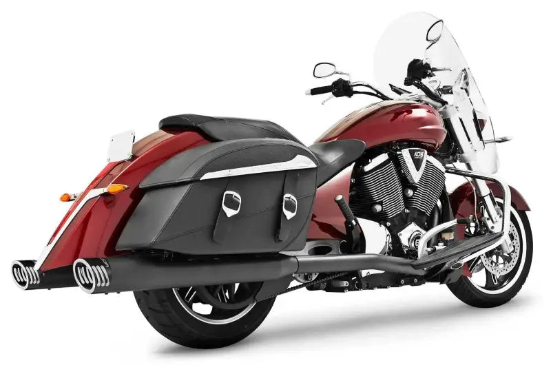 MV00018 Duals W/4" Muffler Black Cross Co Tour Crossroads Le