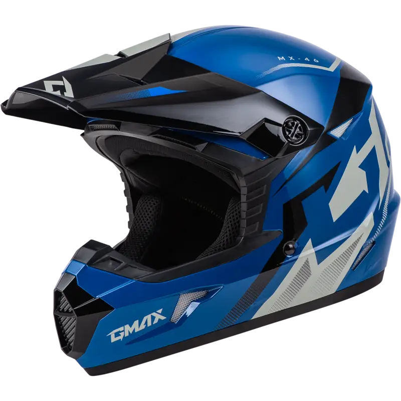 Mx 46 Compound Helmet Blue/Black/Grey Md 