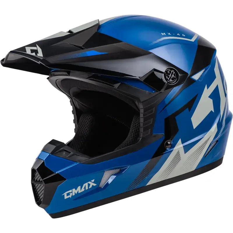 Mx 46 Compound Helmet Blue/Black/Grey Yl 