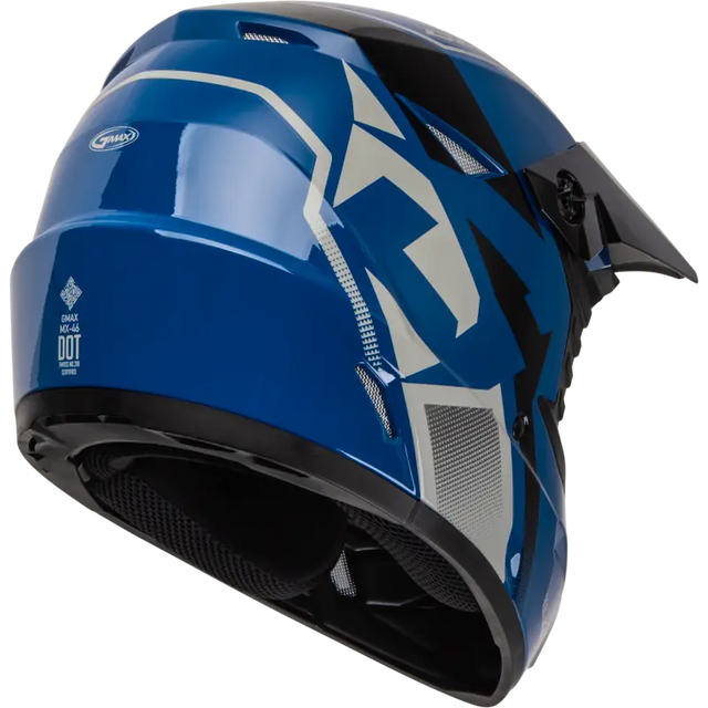 GMAX Mx 46 Compound Helmet Blue/Black/Grey Ym for Powersports