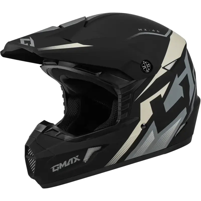 GMAX Mx 46 Compound Helmet Matte Black/Grey/White Lg