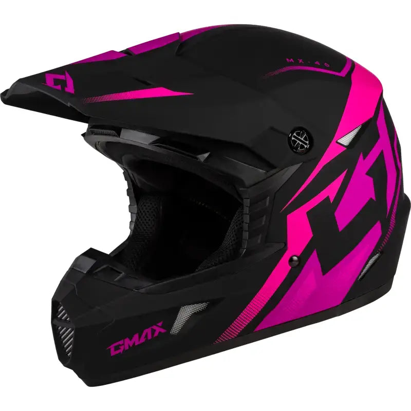 Mx 46 Compound Helmet Matte Black/Pink Ys 