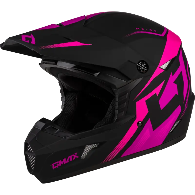 Mx 46 Compound Helmet Matte Black/Pink Ys 
