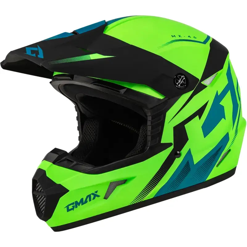 Mx 46 Compound Helmet Matte Hi Vis Green/Blk/Blue 2x 