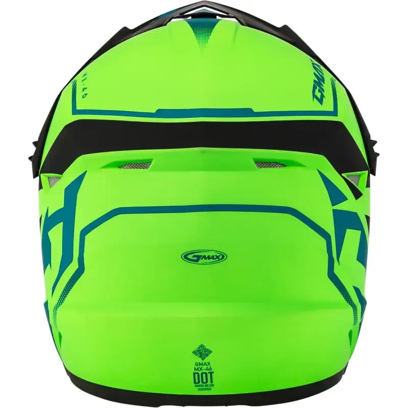 Mx 46 Compound Helmet Matte Hi Vis Green/Blk/Blue 2x 
