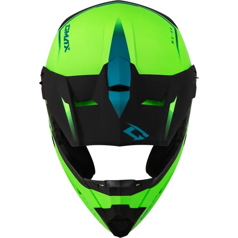 Mx 46 Compound Helmet Matte Hi Vis Green/Blk/Blue Sm 