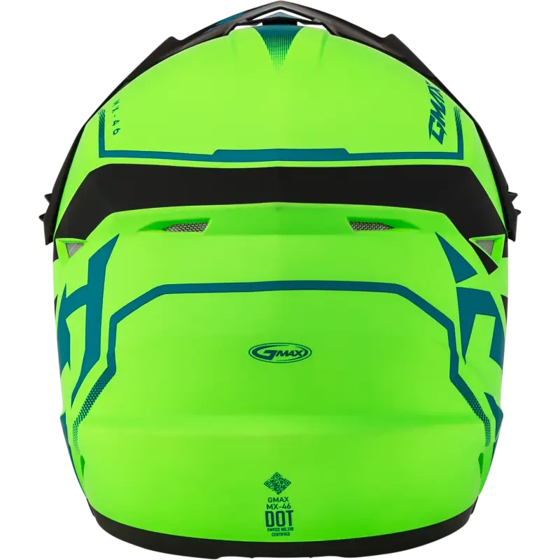 Mx 46 Compound Helmet Matte Hi Vis Green/Blk/Blue Ym 