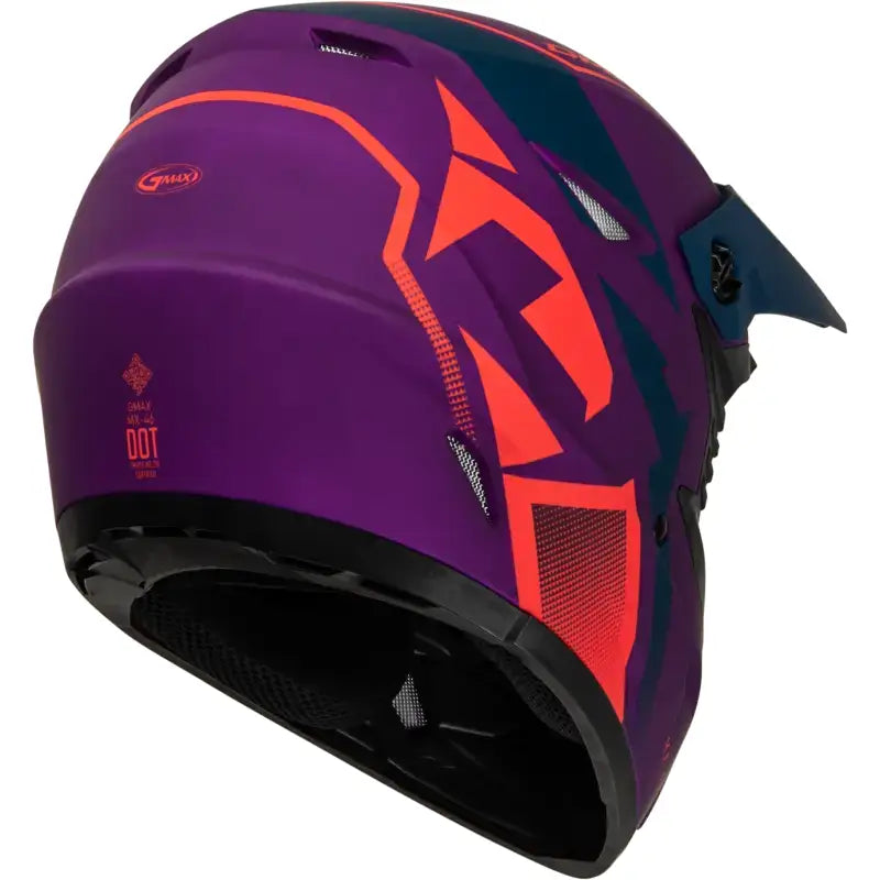 GMAX Mx 46 Compound Helmet Matte Purple/Coral/Blue Xs for Powersports