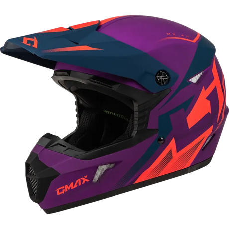 Mx 46 Compound Helmet Matte Purple/Coral/Blue Xs 