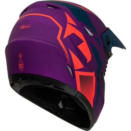 GMAX Mx 46 Compound Helmet Matte Purple/Coral/Blue Xs for Powersports
