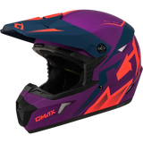 Mx 46 Compound Helmet Matte Purple/Coral/Blue Yl 