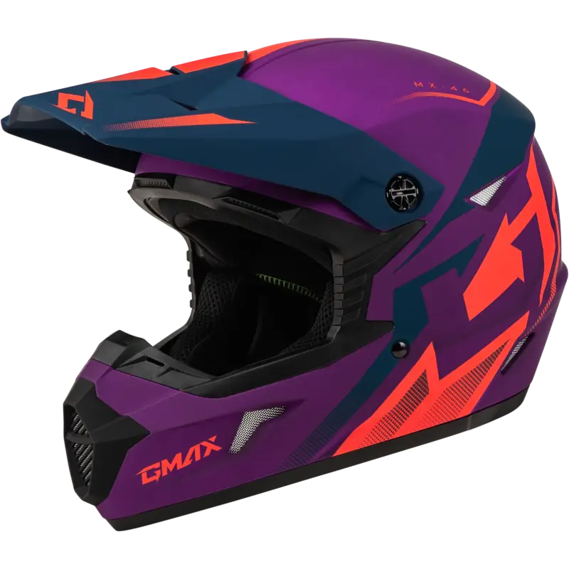 Mx 46 Compound Helmet Matte Purple/Coral/Blue Ym 