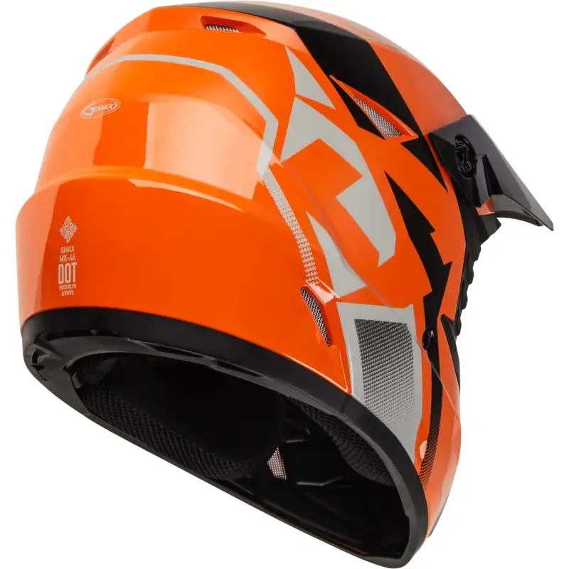 GMAX Mx 46 Compound Helmet Orange/Black/Grey 2x for Powersports