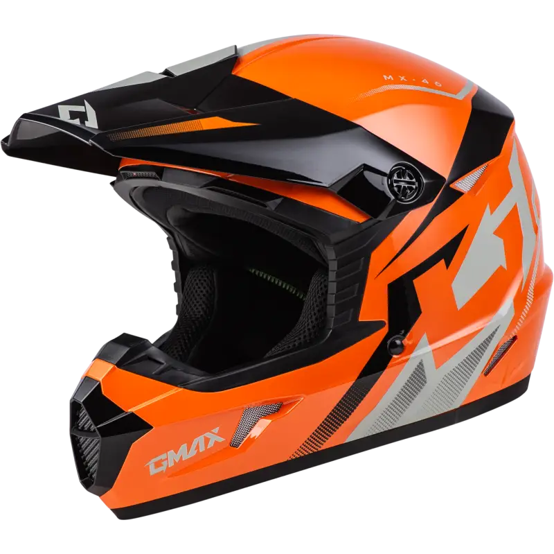 Mx 46 Compound Helmet Orange/Black/Grey Ys 