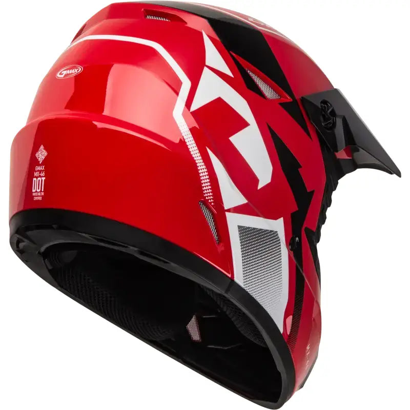GMAX Mx 46 Compound Helmet Red/Black/White Lg for Powersports