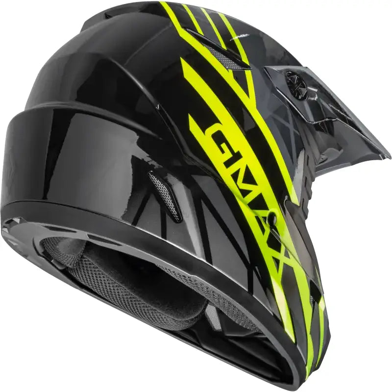 Mx 46 Off Road Mega Helmet Black/Hi Vis/Grey Sm 