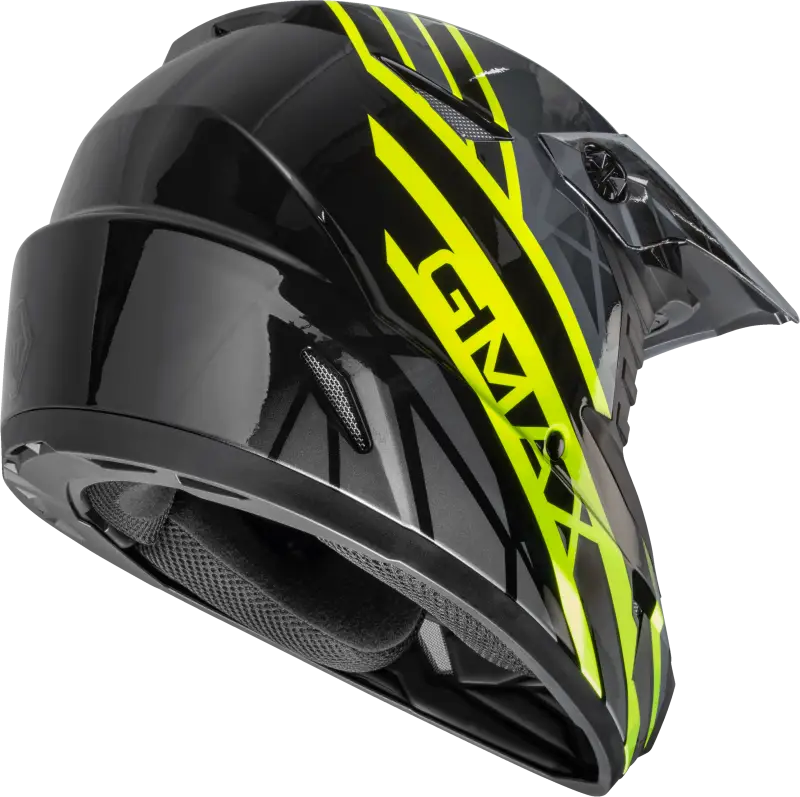 Mx 46 Off Road Mega Helmet Black/Hi Vis/Grey Sm 