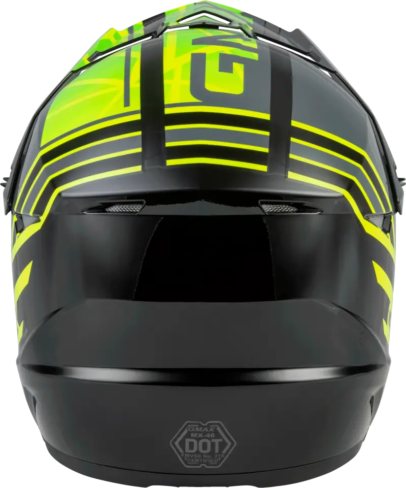 Mx 46 Off Road Mega Helmet Black/Hi Vis/Grey Sm 