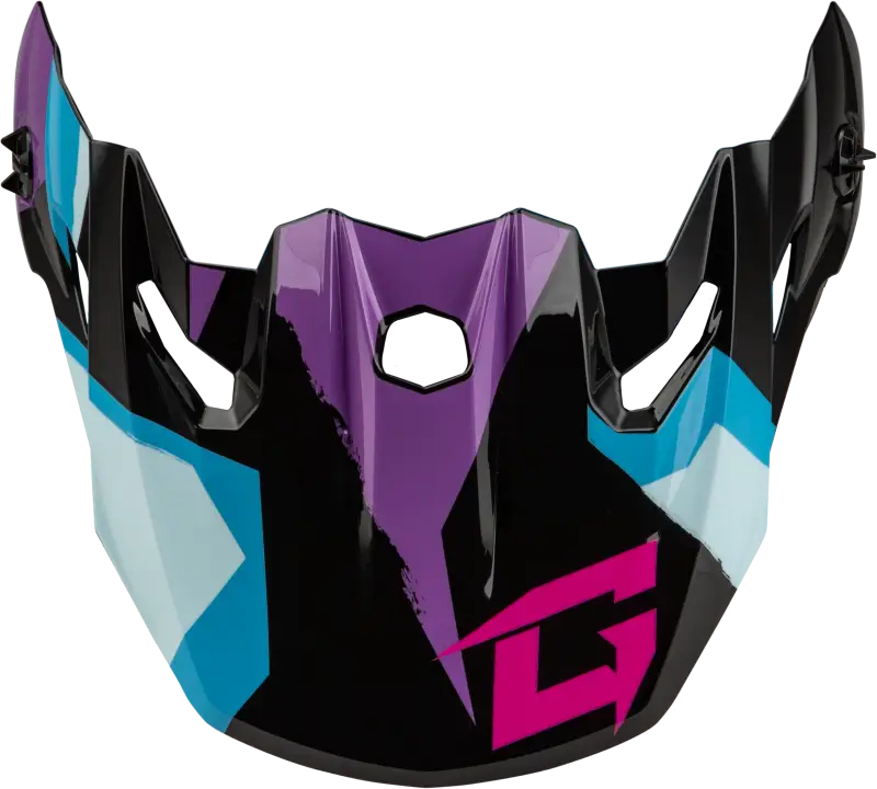 Mx 96 Splinter Visor W/Screws Black/Purple/Blue - GMAX