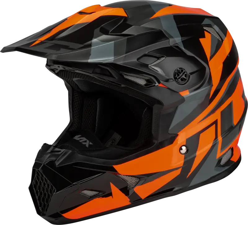 Mx 96s Splinter Helmet Black/Orange Sm