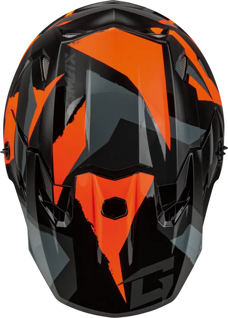 Mx 96s Splinter Helmet Black/Orange Sm