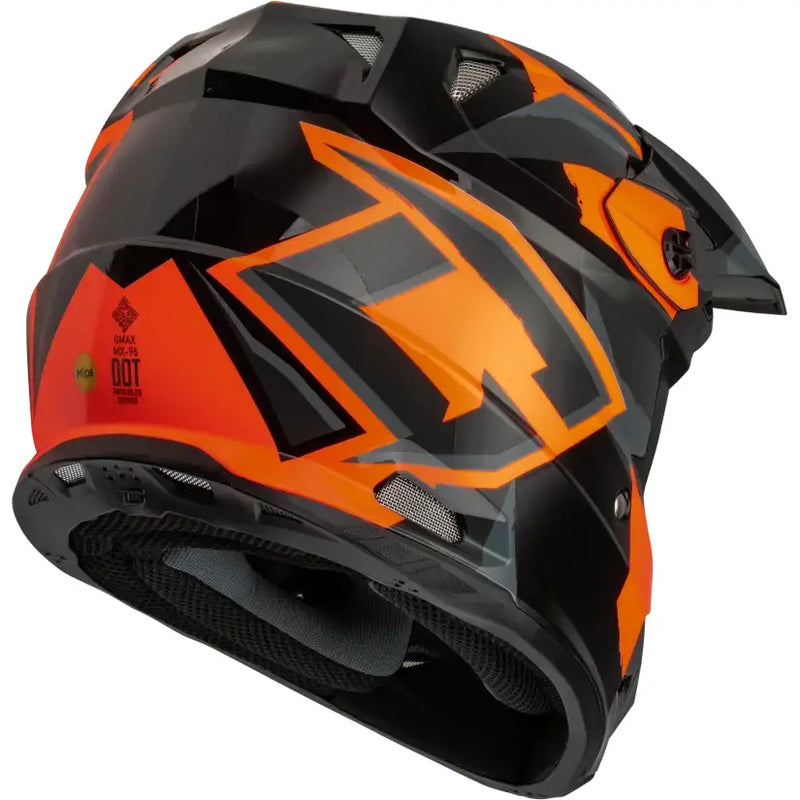 Mx 96s Splinter Helmet Black/Orange Xl