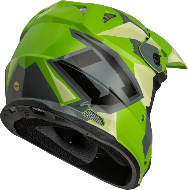 Mx 96s Splinter Helmet Green/Grey/Black Md
