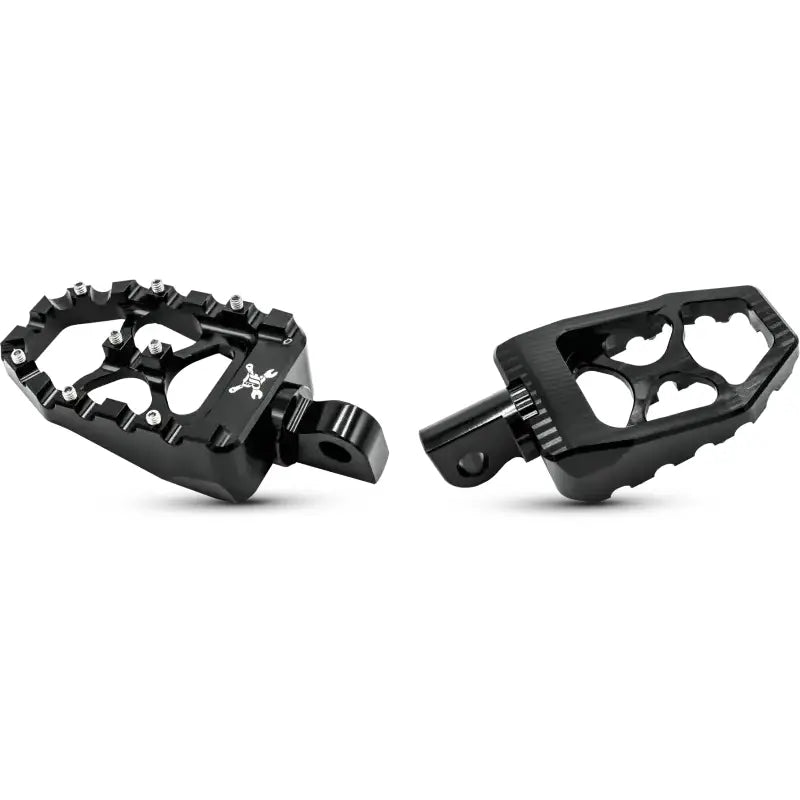 Black motorcycle foot pegs from Evollution Pegs Dyna & XL for Dyna and Xl bikes