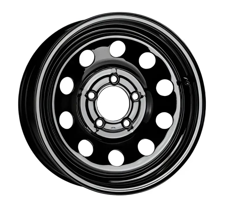 Black steel wheel with circular cutouts for MX660865BDX1CHDBX Taskmaster steel dual boxed rims