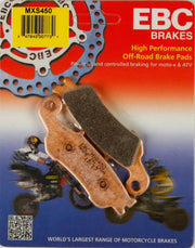 EBC off-road brake pads for MXS450, enhancing performance and durability on tough trails