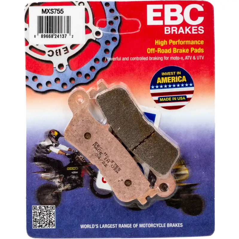 EBC off-road brake pads in MXS755 Brake Pads Mxs755 Extreme Pro Mxs Series packaging