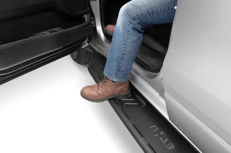 N-FAB 19-21 GMC 1500 Crew Crab Ravegr Running Boards - Textured Black - Truck & Automotive